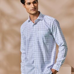 Stori Men Grid Tattersall Checks Opaque Checked Casual Shirt-image-84