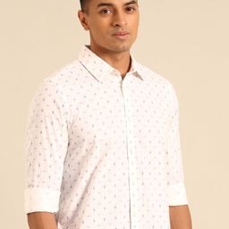 Being Human Slim Fit Opaque Printed Pure Cotton Casual Shirt-image-78