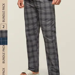 XYXX Men Super Combed Cotton Pack of 3 Checkmate Lounge Pants XYPYJM3PCKN59-image-99