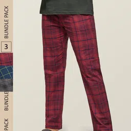 XYXX Men Super Combed Cotton Pack of 3 Checkmate Lounge Pants XYPYJM3PCKN60-image-61