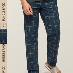 XYXX Men Super Combed Cotton Pack of 3 Checkmate Lounge Pants XYPYJM3PCKN19-image-96