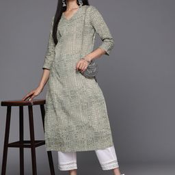 Varanga Women Striped Gotta Patti Kurta-14