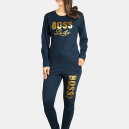 FILMAX ORIGINALS Women Printed Round Neck Long Sleeves Night suits-image-9