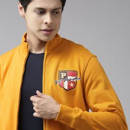 U.S. Polo Assn. Men Mustard Yellow Solid Pure Cotton Sweatshirt-image-62