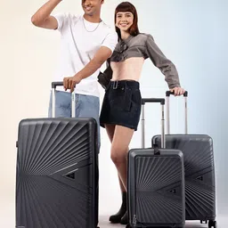 WROGN Unisex Set of 3 Hard Shell Trolley Suitcases with Laptop Case-89