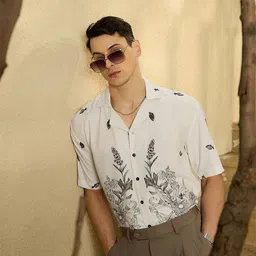 DENNISON Men Placement Printed Drop Shoulder Oversized Shirt-image-32
