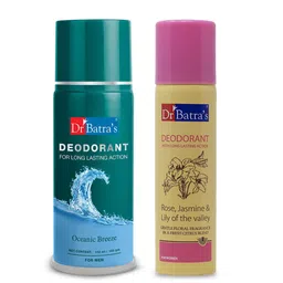Dr. Batras Set Of 2 Deodorant - Women Rose & Jasmine + Men Oceanic Breeze - 100g Each-29