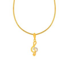 BHIMA 22K Hallmark 916 Purity Yellow Gold Musical Pendant-image-81