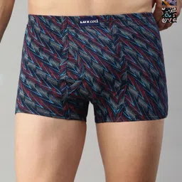 Lux Cozi Pack Of 3 Assorted Pure Cotton Mid-Rise Basic Printed Semi-Long Trunks-51