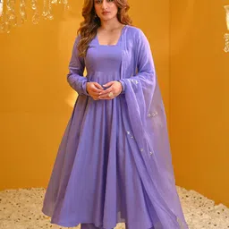 Anni Designer Women Printed Regular Kurta with Palazzos & With Dupatta image 4