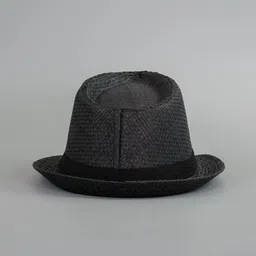 Infispace Men White Self Design Fedora Hat image 4