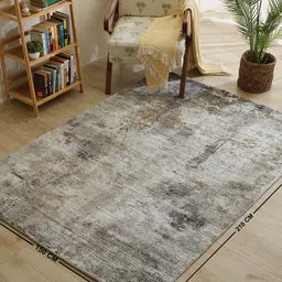 Home Centre Paradis Rafael Grey & Beige Abstract Printed Rectangular Woven Carpet image 5