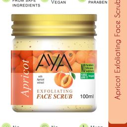 AYA Set of Charcoal-Coffee-Honey-Apricot-Tea Tree-Pomegranate Face Scrubs -100 ml Each image 3