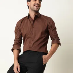 RARE RABBIT Men Benedict Spread Collar Cotton Slim Fit Shirt-picture-26