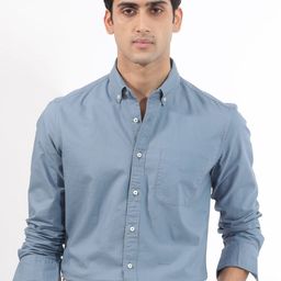 RARE RABBIT Men Auxfo Slim Fit Button-Down Collar Opaque Cotton Shirt-picture-13