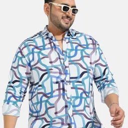 Instafab Plus Classic Abstract Printed Casual Shirt image 2