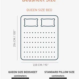 MYTRIDENT White & Rust Geometric Cotton 144 TC Queen Bedsheet with 2 Pillow Covers image 2