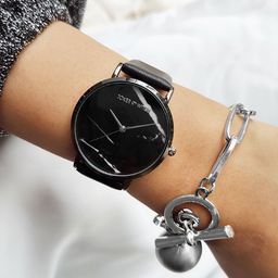 JOKER & WITCH Women Black & Silver-Toned Ailani Watch Gift Set JWBS446-image-28