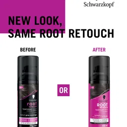 Schwarzkopf Root Retouch Temporary Root Cover Spray for Instant Grey Coverage 120ml- Black image 2