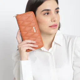 KLEIO Quilted Zip Around Women Wallet-26