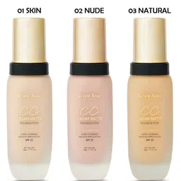 Seven Seas CC Cream Matte Oil Control Super Coverage Foundation SPF-25 - Natural 03 image 5