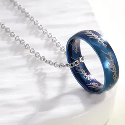 SALTY Men Stainless Steel  Circular Pendants with Chains-picture-1
