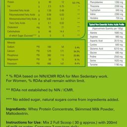 fitlivon Whey Protein Powder with High Protein Efficiency | Easy Dissolving & digesting | No added Sugar | Rich BCAA & PDCASS level | Tested & Certified |12gm Protein/Scoop 30 servings(400 gm/0.8lb) image 2
