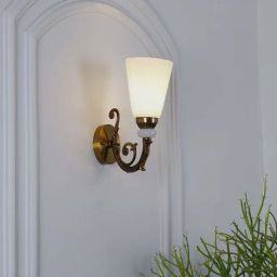 kapoor lampshades Martos Glass & Metal Single Shade Wall Light-picture-17