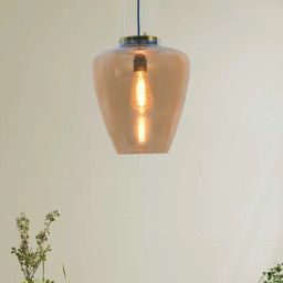 Ashley Florien Gold Glass and Metal Hanging Light by Kapoor LampShades-picture-0