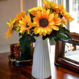 Yellow Polyester Artificial Flower by Art Street-picture-41