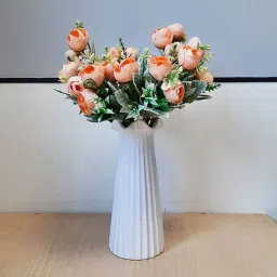 Orange Polyester Artificial Flower by Art Street-picture-22