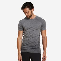 Men's Seamless Short-Sleeved Dynamic Yoga T-Shirt - Light Grey-image-93