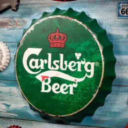 eazywagon Green Metal Carlsberg Beer Rust Wall Decor-picture-43