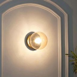 kapoor lampshades Carter Shine Brass & Amber finish Wall Light-picture-18