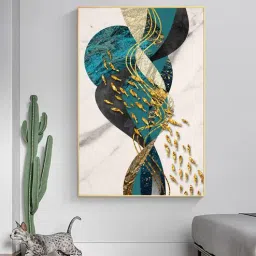 art street Multicolouren Fish Multicolour Synthetic Wood Wall Art-picture-11