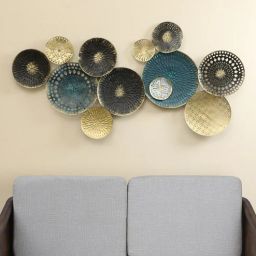 vedas Iron Yuka Round Multicolour Abstract Wall Art-picture-29