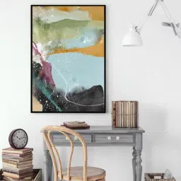 art street Splash Multicolour Synthetic Wood Wall Art-picture-2