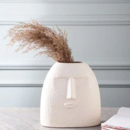 Off White Ceramic Vase by The Decor Mart-picture-44