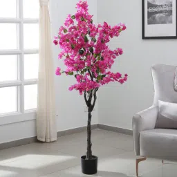 arick decor Bougainville Purple Plastic Artificial Plant-picture-9