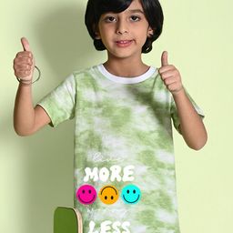 NUSYL Boys Printed Tie and Dye Round Neck T-shirt-image-98
