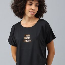 MKH Women Typography Drop-Shoulder Sleeves Dri-FIT Sports T-shirt-picture-5