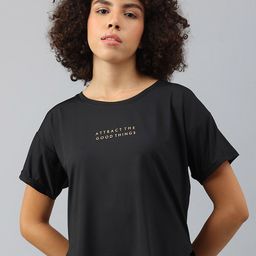 MKH Women Typography Drop-Shoulder Sleeves Dri-FIT Sports T-shirt-picture-29