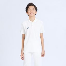 Kids' Cricket Polo CP 500 JR White Short Sleeve-image-44