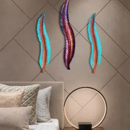 cocovey Chromatic Set Of 3 Multicolour Aluminium Wall Art-picture-5