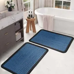 aaho decor Blue Solid Rubber 24x16 Inches Antiskid Door Mat-picture-16