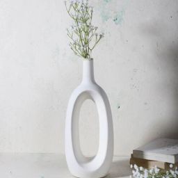 White Ceramic Vase by The Decor Mart-picture-45