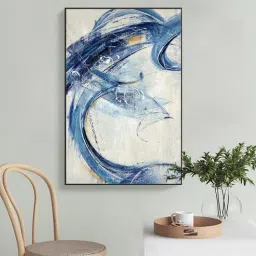 art street Floater Blue Synthetic Wood Wall Art-picture-24