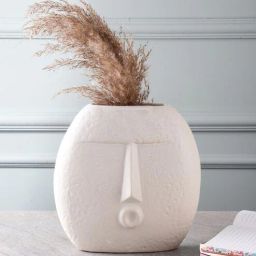 Off White Ceramic Vase by The Decor Mart-picture-39