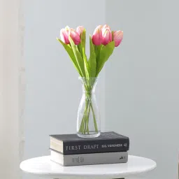 arick decor Tulip Peach Plastic Artificial Plant-picture-2