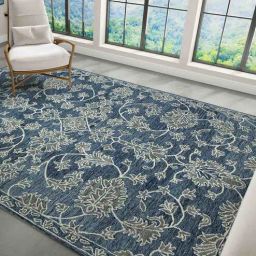 saraswati global Blue Persian Wool 5 ft x 8 ft Hand Tufted Carpet-picture-39
